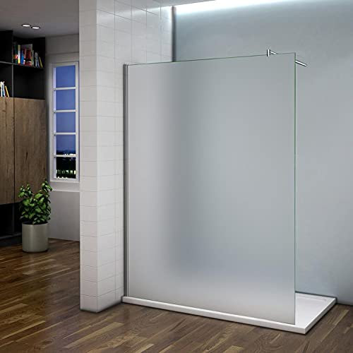 Mamparas de Ducha Panel Fijo Cristal esmerilado Antical 8mm - Barra 70-120cm - 120x200cm