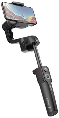Moza Mini-S MS-03 Stabilisateur de cardan Pliable et Extensible pour iPhone et Smartphone Android Noir