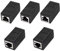 AAOTOKK RJ45 Acoplador Cable de Red Adaptador RJ45 Cable Ethernet Hembra a Hembra Conector LAN para Cat6 Cat5e en Línea Cable Acoplador Ethernet Macho(Negro-5 Unidades)