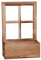 Nature by Kolibri - Finestra decorativa in legno con fioriera, telaio per finestra dal design vintage, rettangolare (1 pezzo, fiammato)