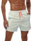 JustSun Badehose Herren Badeshorts Herren Kurz Schnelltrocknend Männer Schwimmhose Boardshorts Strandshorts Herren Beachshorts Weiß L