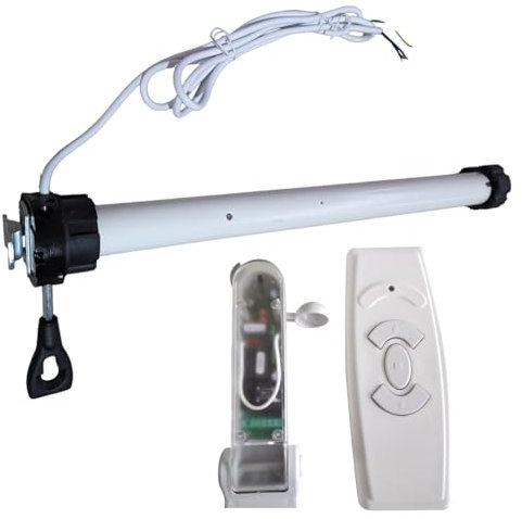 TENDEEVOLUTION Motore per Tende a Rullo con diametro 70 mm Silenzioso e a Basso Consumo. Ricambi Tende da Sole per Esterno a Rullo (Motore con telecomando e centralina sole vento)