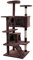 ESTEXO Katzenkratzbaum Kratzbaum Katzenbaum 130 cm Spielbaum Kletterbaum für Katzen Kratzmöbel Spielmöbel Braun