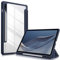 FINTIE Coque pour Samsung Galaxy Tab S8 11 Pouces 2022 / Galaxy Tab S7 11 2020 - [Rangement de Stylet] Housse Arrière Transparente Etui Antichoc Pochette Sommeil/Réveil Auto, Bleu Marine