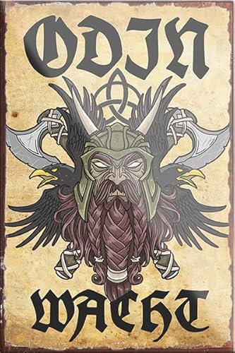 schilderkreis24 – Lustiger Spruch “Odin Wacht“ Magnet Wikinger Deko Kühlschrankmagnet Humor Geschenkidee Geburtstag Weihnachten 9x6 cm