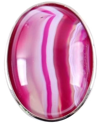 DarryDooly 1 pièces Rose Cristal Quartz Bague pour Femmes Hommes Pierre Naturelle Ovale Perle Noir Onyx Rouge Zoisite réglable Bijoux Cadeau