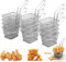 TOKINCEN 12 Stück Frittierkorb Klein Servierkörbchen Edelstahl für Pommes Mini Pommes Körbchen Pommeskörbchen Friteusenkorb Frittierkörbchen zum Servieren für Pommes Frites Garnelen Zwiebelringen