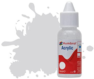 Humbrol Acrylic Dropper Bottle, Light Grey, 14 ml
