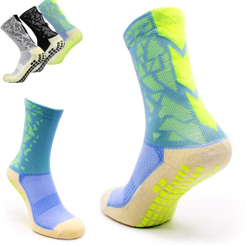 2 Paar Anti-Rutsch Fußballsocken – Grip Socken für besseren Halt, rutschfeste Sportsocken für Fußball, Fitness & Training, atmungsaktive & bequeme Performance-Socken für Herren & Damen 40-44