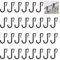 UFURMATE Crochets de douche en plastique, 30 crochets, support mural moderne pour éponge, gant de toilette Luffa, noir