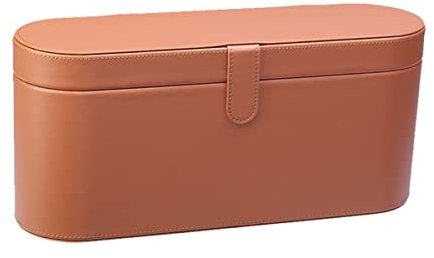 ABHI Etui Hülle PU Leder für Hair Dryer HD01, Tasche für 5 in 1 Lockenstab Zubehörteile Organisator, Reise Haartrockner Aufbewahrungsbox Anti-kratz Staubdichter Tragen Flip Hard Box - Khaki