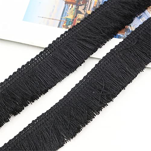 25 mm x 2 m Fransenborte Fransenbesatz Quastenborte Dekoborte (15_) | Fransenband Quasten Trim Bandfransen Möbelfransen Vorhangborte Spitzenband Stoffbordüre Meterware für Nähen DIY Kleidung