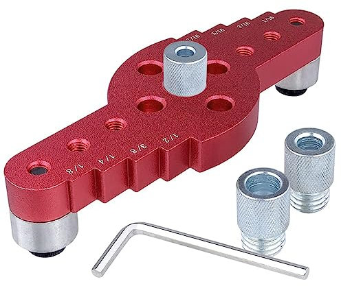 Mesee 2-In-1Löcher Locator Holzbearbeitung, Doweling Jig Kit, Selbstzentrierende Dübelvorrichtung, Bohrführung Puncher Locator, für Holzbearbeitung, Bohrer und Markierung