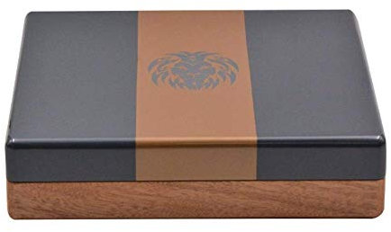 Humidor-Zigarrenbox, Mahagoni-Metallic-Silber, Mini-Kleine Reise-Humidor-Zigarette