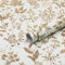 Fiula Peel and Stick Wallpaper Floral Leaf 44CM x 3M Self Adhesive Wallpaper White Decorative Furniture Sticker Removable Vinyl Roll for Furniture Surfaces Wall Living Room Bedroom Light Brown