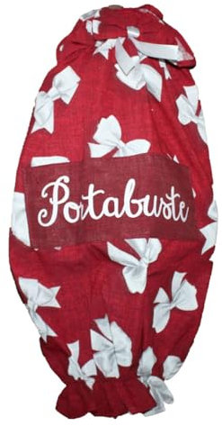 Russo Tessuti Porta Sacchetti Porta Buste Fiocchetti Organizer Cucina Accessorio Fiocchi-Bordeaux