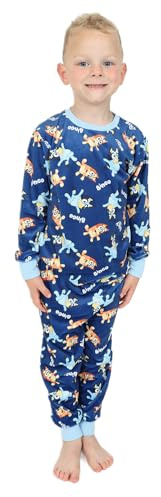 Bluey Pigiama lungo in pile per ragazzi