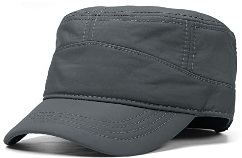 ENMESI Cappello Uomo Cappello Militare in Feltro Invernale Uomo Donna All'aperto Caldo Flat Army cap con Fodera in Pile 56-60 cm 60-65 cm, Fodera in Pile Grigio, 56-60 cm