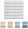 GFD Textiles - Juego de 6 Toallas Blancas de Tocador Manos 30x50 cm. Toallas 100% Algodon. Toallas Baño Ducha. Towels Extra Suaves, Muy Absorbente y Secado Rápido (6 Tocador (30x50cm), Blanco)