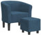 vidaXL Clubsessel, Sessel mit gepolstertem Sitz Armlehnen, Cocktailsessel mit Fußhocker, Loungesessel Relaxsessel Polstersessel, Dunkelblau Samt