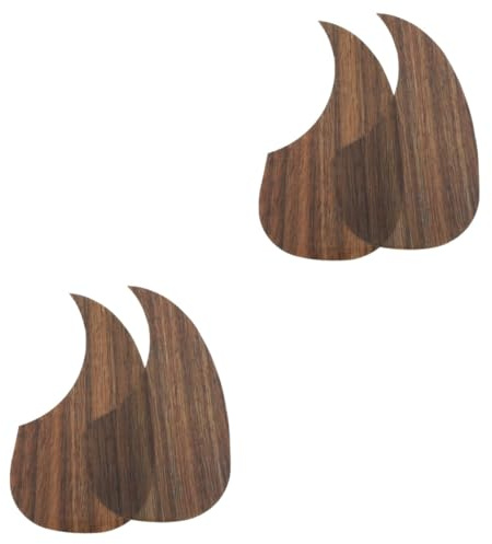 TOYANDONA 4 Stück Gitarren-Schlagbrett Doppelschlagbrett akustisch Gitarrenschutzplatte Pickguard-Ersatz gitarre schutzplatte kratzfestes Schlagbrett für Gitarren Ballade Nussbaum Holz