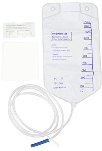 Kit d'irrigation du côlon Qukaim 1750 ml - Sac de lavement jetable - Kit de nettoyage pour la maison, le café, le lait, le côlon
