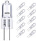 SGEPLED Halogenlampen G9 Backofenlampe 40W, G9 Halogen Glühbirnen Warmweiß 2700K, Dimmbar Halogen Leuchtmittel 230V 300°C Hitzetolerante (G4 20W 10 Pcs)