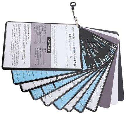 Hapivida Digitalkamera Referenzkarte, Fotografie Spickzettel Weißabgleich Graukarte für DSLR Einstellungen, Belichtung, Modi, Komposition, Beleuchtung