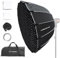 Softbox parabolico da 90 cm di profondità, con montaggio Bowens e montaggio rapido, pieghevole, con griglia a nido d'ape, 2 diffusori, borsa per il trasporto per studio fotografico, flash