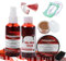 Faux Sang Halloween Lavable 60ml Spray 60ml Liquide 50g Coagulé, Cire Cicatricielle, 2 Dents de Vampire, kit de Maquillage Halloween Effets Spéciaux Hallowen Makeups