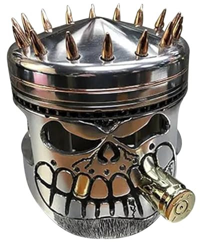 Kolben-Schädelgesichtsskulptur – Schnitzen Kolben Schädel Gesicht Skulptur | Handgefertigte Harz Kolben Schädel Gesicht Kunst Figur | Ornamente für Auto-Enthusiasten, Zuhause, Tisch, Schreibtisch