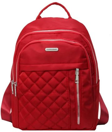 RUNGZ Schulrucksack Black Rucksack Women Rucksack Schultasche Leichtes Umhängetasche Daily Rucksack Für Frauen, Damen Und Mädchen Reisen Arbeitseinkauf-Rot