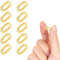Modixun 10Pcs 18K Gold Plated Carabiner Necklace Clasps and Closures, Oval Spring Ring Necklace Clasp Connector Extender Clip for Necklace Bracelet Jewelry Making (Gold, Small(14x7.8x2.2mm))