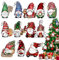 24 Stück Weihnachtsbaumschmuck Holz,Zwerg Hängende Weihnachtlicher Baumschmuck,Holzanhänger Weihnachten Mit Schnur,Christbaumschmuck Holz Anhänger,Multi-Muster Weihnachtsbaum Dekorieren Holz