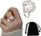 Unregelmäßiger Perlen Damen Silberring, Offen Verstellbar Perlenring, Ring Glänzender Fingerring, Modischer Statement Ring, Ring Silber Ring für Damen