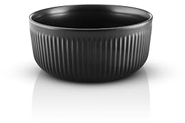 Eva Trio | Legio Nova Schale 1,0 l 16 cm Schwarz | Praktische Steinzeug Schale mit rustikalem Design | Schüssel Ideal für Salat, Nudeln, Gemüse, Obst | Dänisches Design | Black
