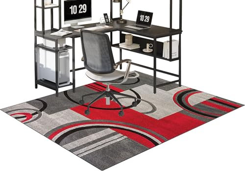 Durable Office Chair Mat for Carpeted and Hardwood Floors Non Slip Desk Chair Mat Office Carpet Protector Gaming Chair Mat for Rolling Chair 160 x 180 cm