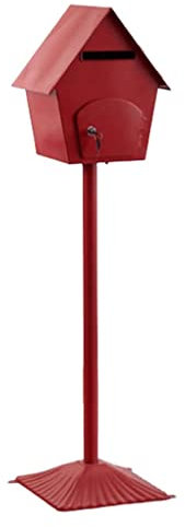 Boîte aux Lettres Murale Boîte aux lettres murale Boîte aux lettres montée au sol Boîte aux lettres en forme de petite maison Boîte de dépôt verrouillable Boîtes aux lettres montées sur poteau pour vi