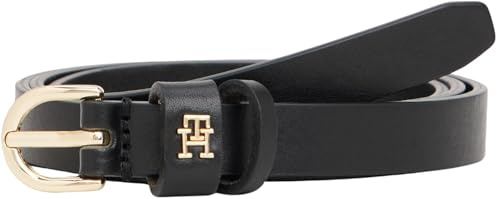 Tommy Hilfiger Damen Gürtel Essential Effortless 1,5 cm Ledergürtel, Schwarz (Black), 95 cm