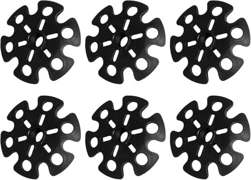6 Stück Skistock Teller,Kunststoff Schneeteller für Wanderstöcke,Schwarz Teller für Skistöcke,Langlebiger Skistock Teller Ersatz,Verschleißfest Skistöcke Teller,für Wanderstöcke Trekkingstock