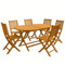 ZStyle Tavolo Da Giardino In Legno 180x100 Cm Pieghevole Con Porta Ombrellone Tavoli Da Esterno Balcone Terrazza Set Tavolo + Sedie Salvaspazio Mobili In Legno (Tavolo)
