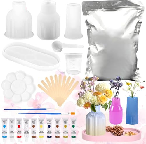 NlsqEU Polvere di Ceramica, Polvere Di Gesso 1KG, Polvere di Ceramica Bianca per Stampi Gesso per Stampi in Silicone Gesso per Stampi per Uso Hobbistico e Progetti Creativi