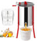 YRHome Premium Honigschleuder Diagonalschleuder Manuell Tangentialschleuder Edelstahl für 4 Rähmchen Honigextractor mit Deckel 10 cm Höhenverstellung mkerei Bienenzüchter Zubehör