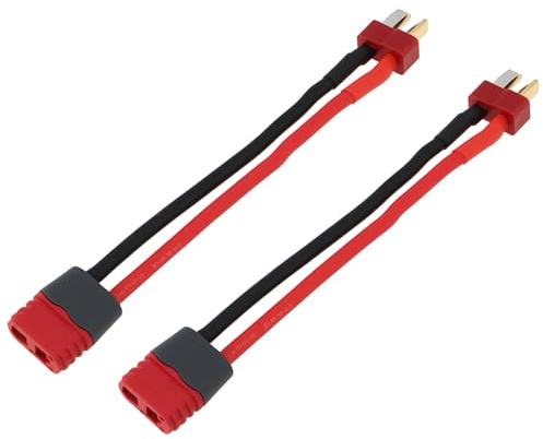 The Lord of the Tools 2 Stück T-Dean-Buchse auf Mini-T-Dean-Stecker Lipo-Batterie-Adapterkabel 14AWG-Kabel Anschluss für RC-ESC Und Ladegerät