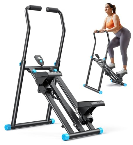 MERACH 2026 Stair Stepper Pro,Stairmaster für Zuhause mit Einstellbarem 3 Stufen Widerstand,Folding Cardio Vertical Climber Maschine Treppenmeister mit Verstellbare Lenker für Home Büro Fitnessgerät