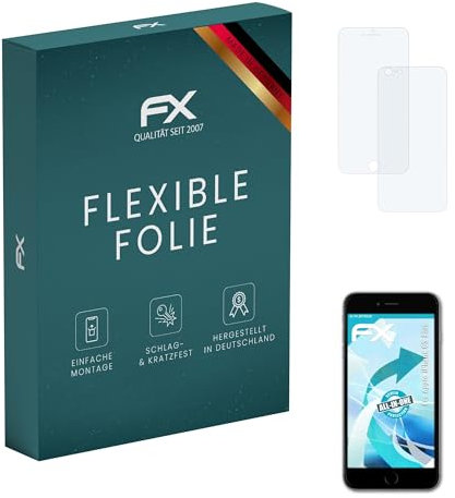 atFoliX Película Protectora compatible con Apple iPhone 6S Plus Protector Película, ultra claro y flexible FX Lámina Protectora de Pantalla (Set de 3)