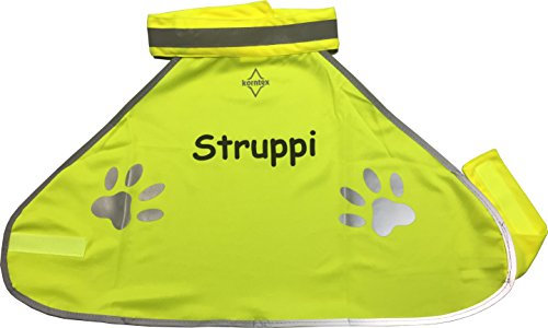 Nashville print factory Warnweste Hund Sicherheitsweste Hundewarnweste Bedruckt mit Name (L)