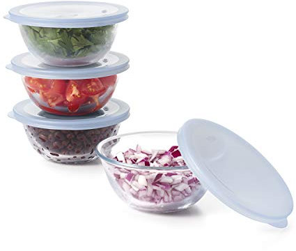 OXO Good Grips 8-Piece Glass Prep Bowl Set, 295 milliliters