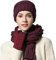 Chloria Stricken Mütze,Schal und Handschuh Set Frauen Männer Mädchen Unisex Zopfmuster Strickmütze erdicken Schal Handschuh Hut Gesetzt Winter Kombi Geschenkset (Rötlich-braun)