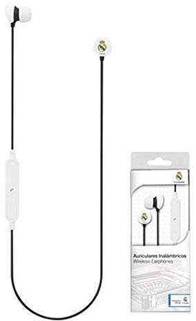 Seva Import Real Madrid Auriculares Botón, Adultos Unisex, Blanco, Talla Única